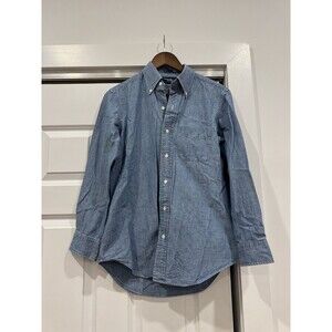 Kamakura Makers Men 38 S Blue Button Down Oxford Chambray Shirt Japan Denim Ivy
